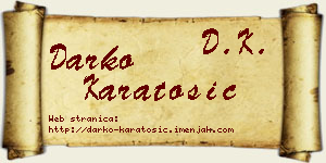 Darko Karatošić vizit kartica